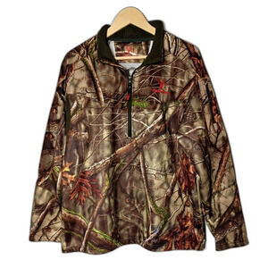Huntworth Realtree Camo 1/4 Zip Fleece Jacket L Large
